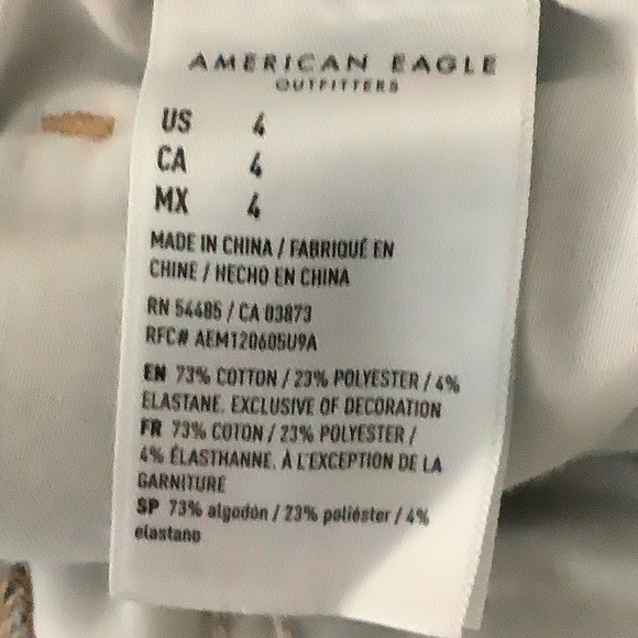 AE MIDI Ripped Light Wash Blue Denim Dream Shorts - Picture 8 of 10